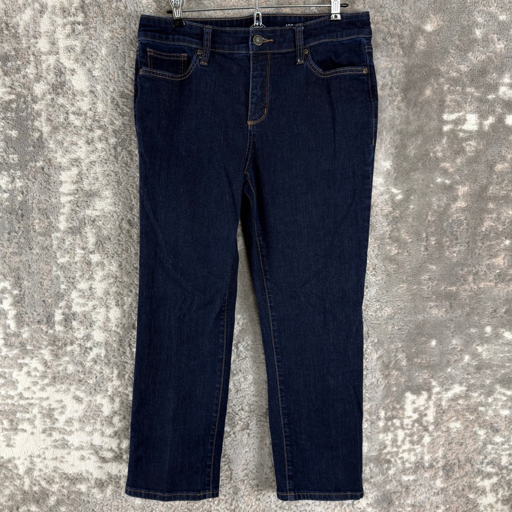 St. John's Bay Petites Size 10p Straight Leg Denim Jeans Blue Full Length Women